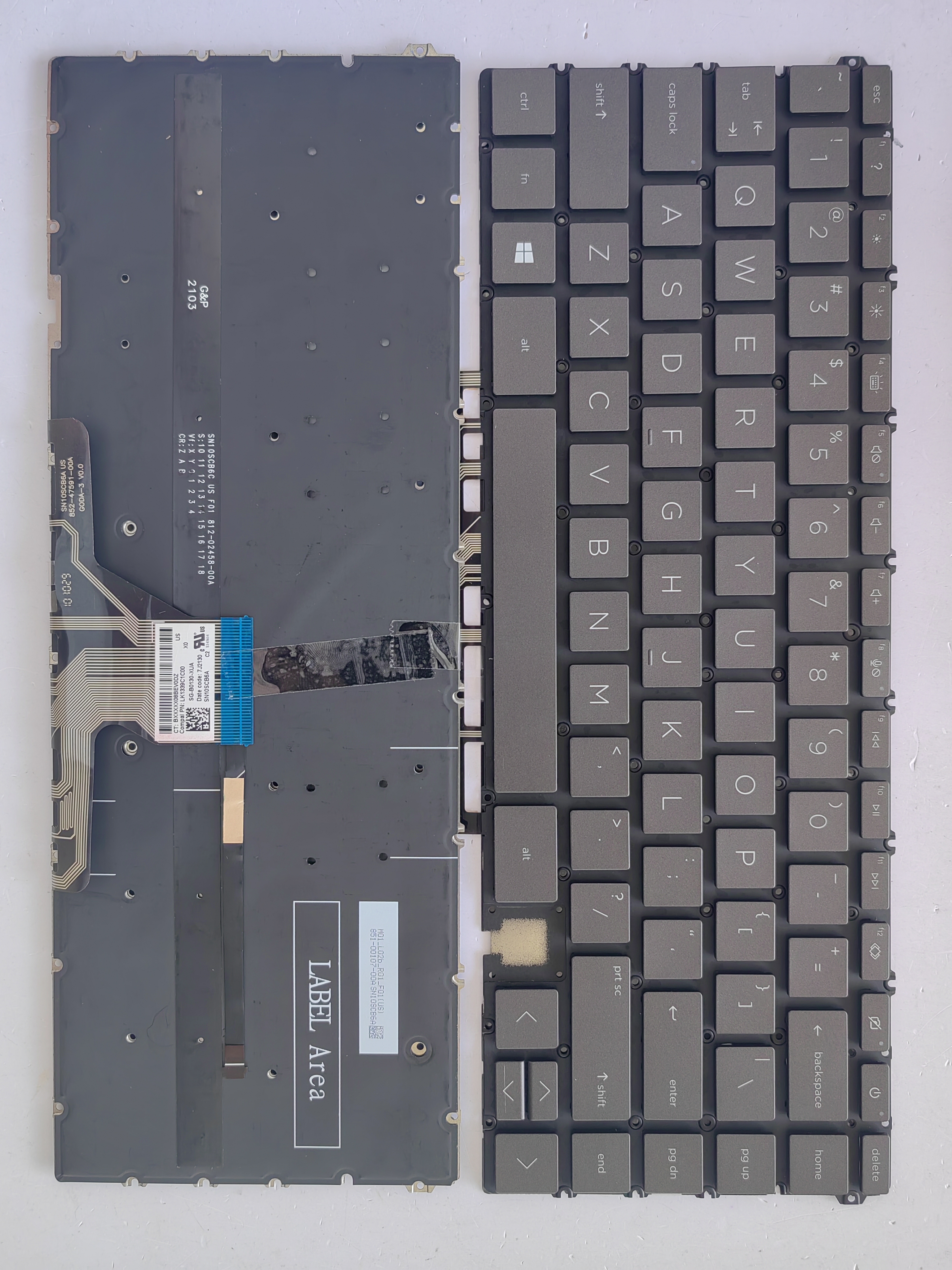 Picture of New Replacement Laptop Keyboard For HP 16-F/Spectre x360 16 inch 2-in-1/TPN-C154 Brown Backlit US Layout